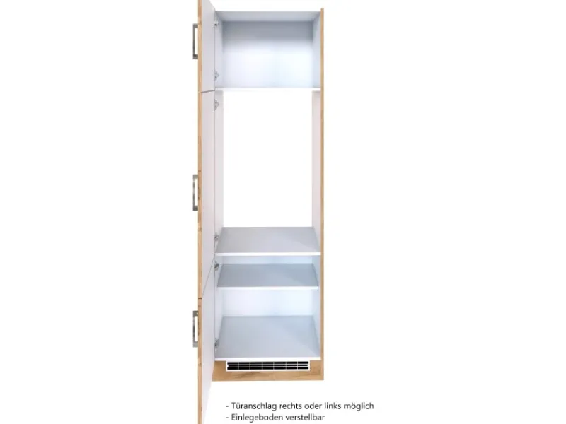 Held Möbel Gefrierschränke|Kühlschränke<Küchen-Kühlschrankumbau Sorrento B60 x H200 x T60cm Nische Wotaneiche