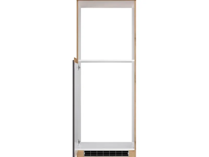 Held Möbel Küchen-Kühlschrank/Ofenumbauschrank Turin 60 cm Graphit/Wotaneiche< Kühlschränke