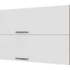 Sale Held Möbel Küchen-Klapphängeschrank Sorrento BxHxT 110x 57x 34cm Weiß-Wotaneiche