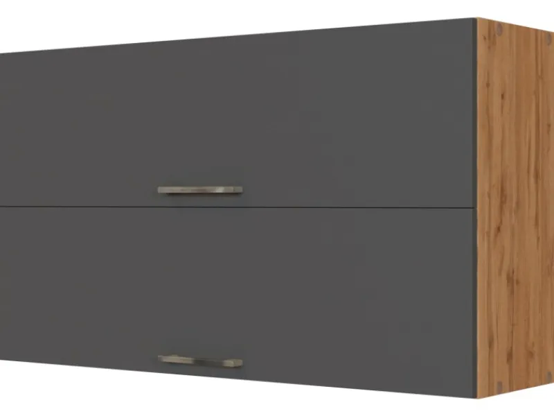 Sale Held Möbel Küchen-Klapphängeschrank Sorrento 100x57x34cm Anthra.-WotanEiche