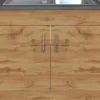 Held Möbel Kühlschränke<Küchen-Spülenschrank Sorrento B100 x H85 x T60 cm 2 Türen Wotaneiche