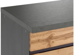 Held Möbel Küchenschränke<Küchen-Spülenunterschrank Turin 120 cm mit 2 Türen Wotaneiche/Graphit