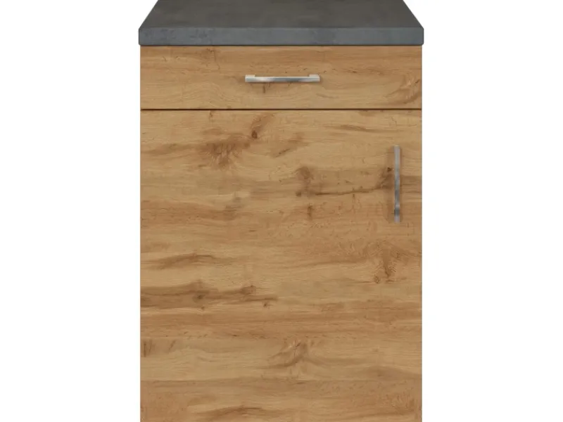 Held Möbel Küchen-Unterschrank Sorrento 50x85x60cm 1 Auszug WotanEiche< Kühlschränke|Küchenschränke