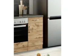 Held Möbel Küchen-Unterschrank Sorrento 50x85x60cm 1 Auszug WotanEiche< Kühlschränke|Küchenschränke
