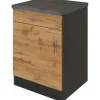 Held Möbel Küchen-Unterschrank Sorrento 50x85x60cm 1 Auszug Wotan.-Graf.< Küchenschränke|Kühlschränke