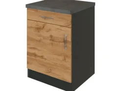 Held Möbel Küchen-Unterschrank Sorrento 50x85x60cm 1 Auszug Wotan.-Graf.< Küchenschränke|Kühlschränke
