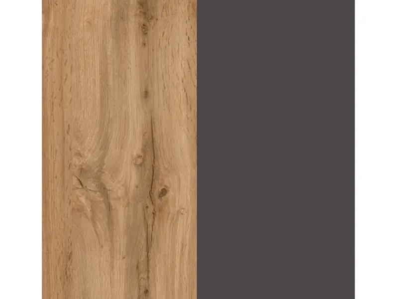 Held Möbel Einbauküchen<Küchenunterschrank Turin 60 cm 1 Tür 1 Schublade Wotaneiche/Graphit