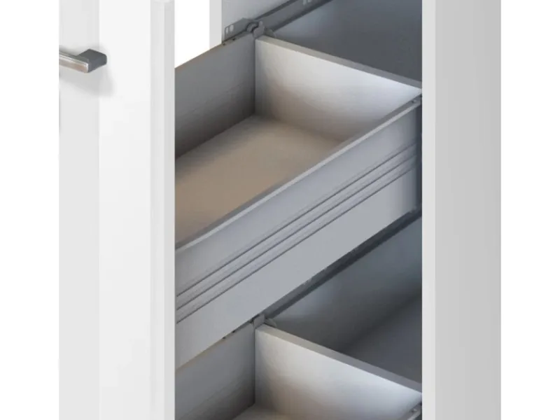 Clearance Held Möbel Küchenzeile Mailand 330 cm -Weiß Matt mit E-Geräten Weiß Hochglanz