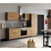 Held Möbel Küchenzeile Sorrento 270 cm Wotaneiche-Grafit< Herde|Kühlschränke