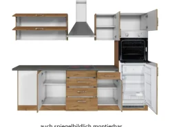 Held Möbel Winkelküchen|Kochfelder<Küchenzeile Sorrento 210/ 270 cm Wotaneiche Winkel