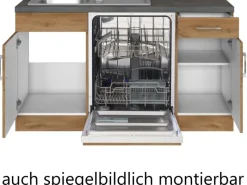 Held Möbel Winkelküchen|Kochfelder<Küchenzeile Sorrento 210/ 270 cm Wotaneiche Winkel