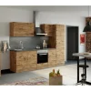 Held Möbel Küchenzeile Sorrento 270 cm Wotaneiche-Wotaneiche< Herde|Kühlschränke