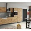 Held Möbel Gefrierschränke<Küchenzeile Sorrento 360 cm Wotaneiche-Grafit ohne E-Geräte