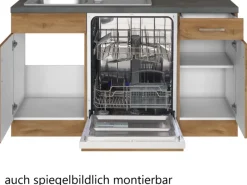Held Möbel Küchenzeile Sorrento 210/ 270 cm Wotaneiche Winkel< Winkelküchen|Einbauküchen