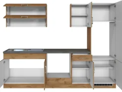 Clearance Held Möbel Küchenzeile Sorrento 270 cm Wotaneiche-Wotaneiche ohne E-Geräte