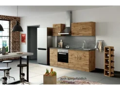 Held Möbel Küchenzeile Sorrento 210 cm Wotaneiche-Wotaneiche< Gefrierschränke|Herde