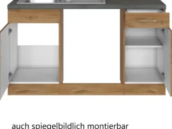 Held Möbel Winkelküchen|Herde<Küchenzeile Sorrento 210 cm Wotaneiche-Wotaneiche o. E-Geräte Winkel