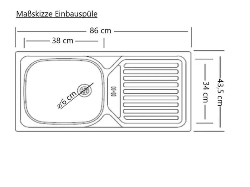 Outlet Held Möbel Küchenzeile Turin 330 cm mit E-Geräten Graphit-Wotaneiche