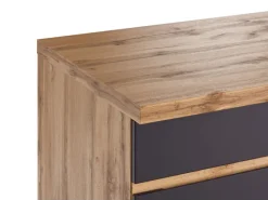 Outlet Held Möbel Küchenzeile Turin 330 cm mit E-Geräten Graphit-Wotaneiche