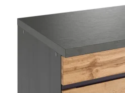 Held Möbel Einbauküchen<Küchenzeile Turin 300 cm Wotaneiche-Graphit ohne E-Geräte