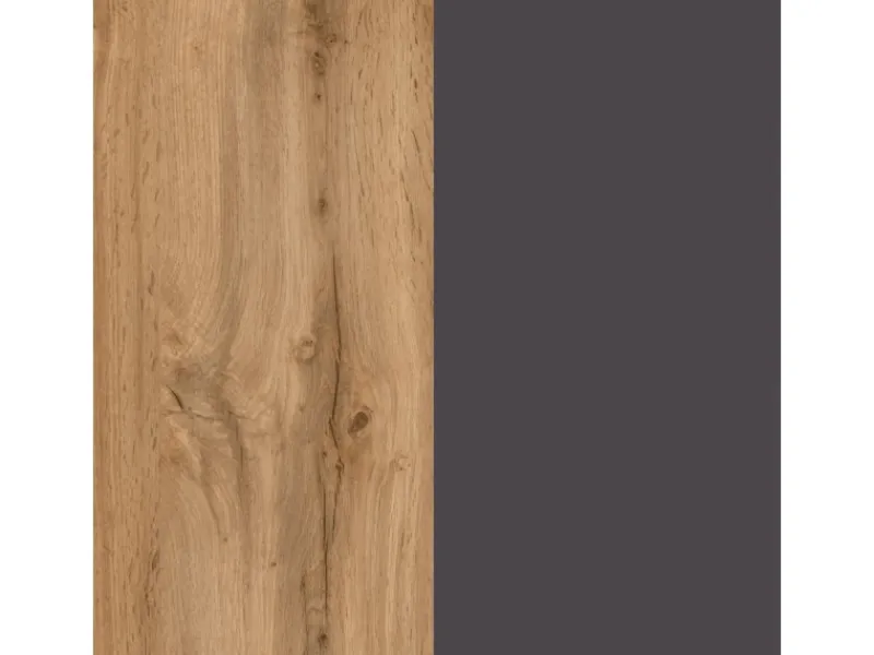 Held Möbel Einbauküchen<Küchenzeile Turin 300 cm Wotaneiche-Graphit ohne E-Geräte