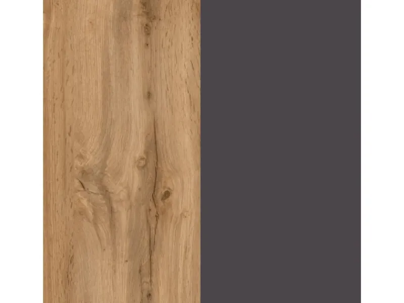 Held Möbel Küchenzeile Turin 300 cm Wotaneiche-Graphit ohne E-Geräte< Kühlschränke