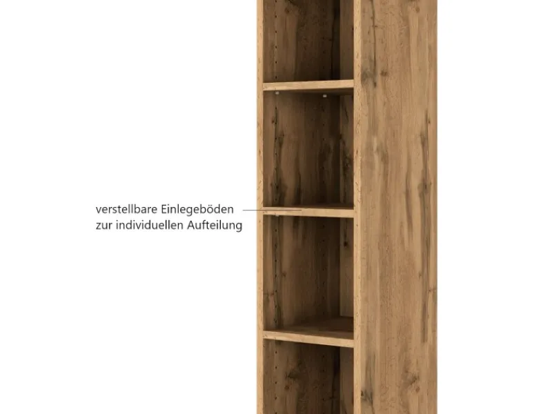Best Held Möbel Midiregal Pisa 25 cm Wotaneiche