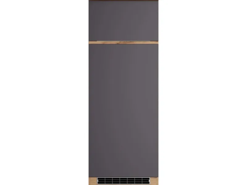Best Held Möbel Umbauschrank für Kühl/Gefrierkombi Turin 60cm Graphit/WotanEiche Graphit-Wotaneiche