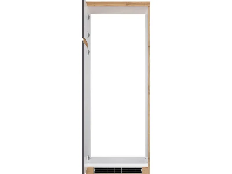 Best Held Möbel Umbauschrank für Kühl/Gefrierkombi Turin 60cm Graphit/WotanEiche Graphit-Wotaneiche