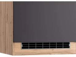 Best Held Möbel Umbauschrank für Kühl/Gefrierkombi Turin 60cm Graphit/WotanEiche Graphit-Wotaneiche