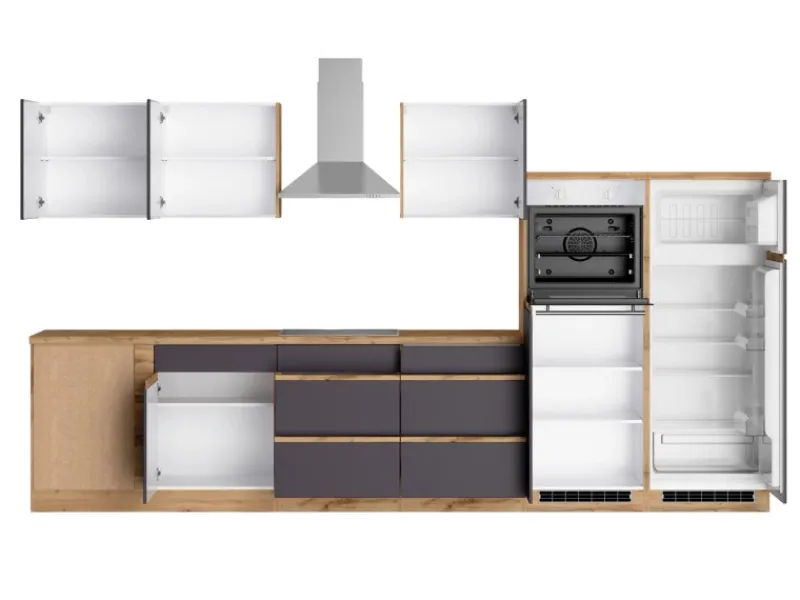 Held Möbel Winkelküchen|Gefrierschränke<Winkelküche Turin 360 x 240 cm mit E-Geräten