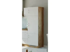 Held Möbel Held Möel Küchen-Kühlschr.umau Sorrento 60x200xT60cm Nische Weiß-WotanEiche< Küchenschränke