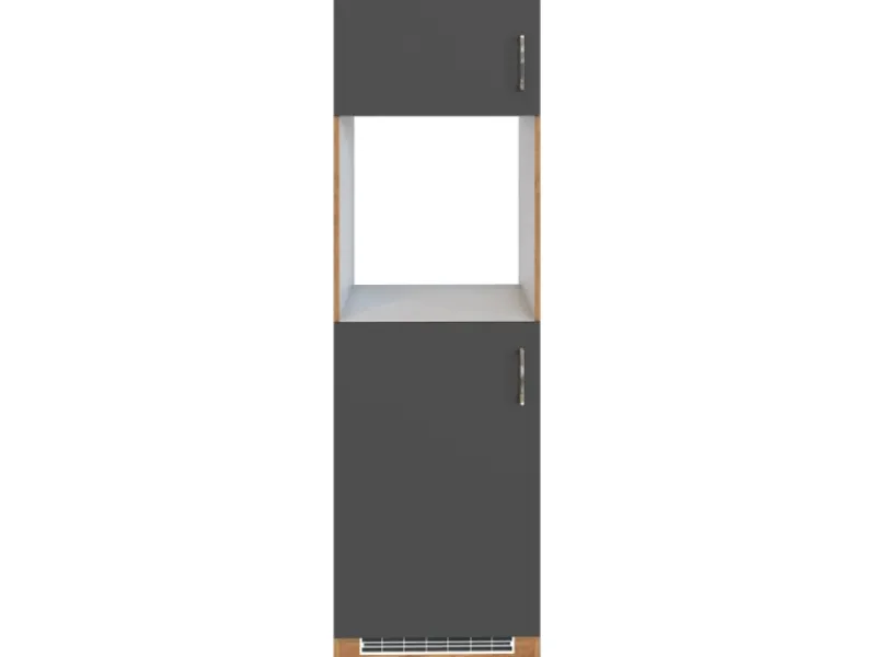 Best Held Möbel Held Möel Küchen-Ofen-Kühlschr.umau Sorrento 60x 200x T60cm Anthraz.-WotanEiche