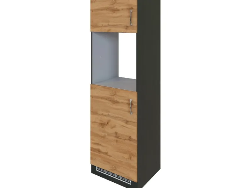 Held Möbel Held Möel Küchen-Ofen-Kühlschr.umau Sorrento 60x200xT60cm WotanEiche-Grafit< Küchenschränke