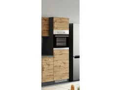 Held Möbel Held Möel Küchen-Ofen-Kühlschr.umau Sorrento 60x200xT60cm WotanEiche-Grafit< Küchenschränke
