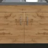 Online Held Möbel Held Möel Küchen-Spülenschrank Sorrento 100x85xT60cm 2 Türen WotanEiche-Grafit