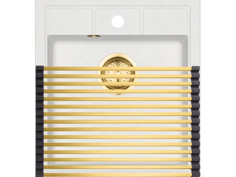 Clearance HELIKA Aufrollbares Abtropfgitter 45 cm x 28 cm Goldfarbe Goldfarben