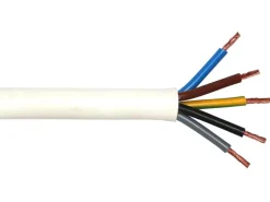Herdanschlussleitung H05VV-F 5G2,5 Weiß 5 m< Kochfelder|Kochfelder