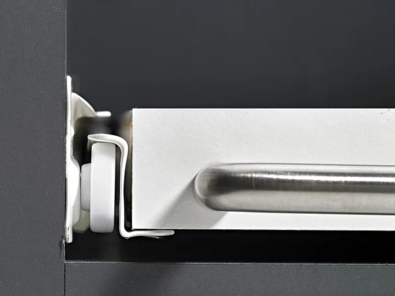 Hettich Küchenschränke<Rollschubführung 500 mm, pulverbeschichtet Weiß, 20kg