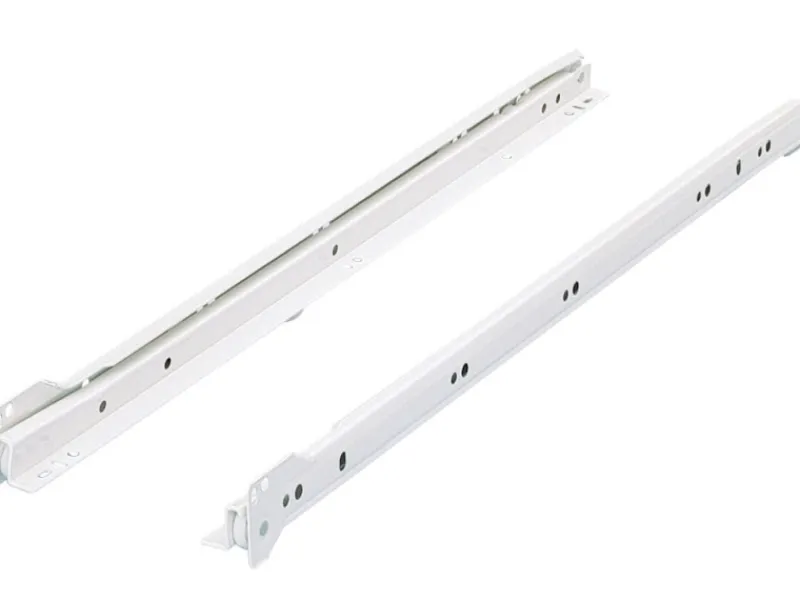 Hettich Küchenschränke<Rollschubführung 550 mm, pulverbeschichtet Weiß, 20kg
