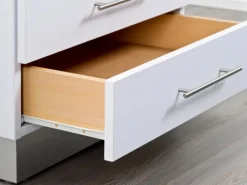 Hettich Küchenschränke<Rollschubführung 550 mm, pulverbeschichtet Weiß, 20kg