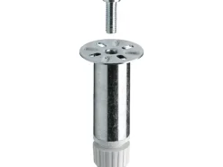 Hettich Sockelverstellfuß 100-110 x Ø 30 mm Stahl Verchromt mit M10 1 Stück< Küchenschränke