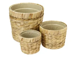 HMF 37280-14CM+19CM+25CM Innovativer Blumentopf Wasserhyazinthe Pflanztopf Rund 3 Größen< Töpfe