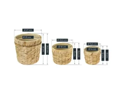 HMF 37280-14CM+19CM+25CM Innovativer Blumentopf Wasserhyazinthe Pflanztopf Rund 3 Größen< Töpfe