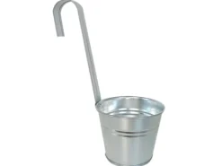 Hängewandeimer 15,5 cm x 15 cm x 37 cm Zink Standard< Töpfe