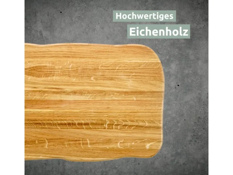 holz4home Schneidebretter<La Madera Schneidebrett Premium aus Eiche Steakbrett Küchenbrett Hell