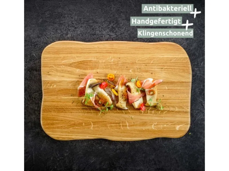 holz4home Schneidebretter<La Madera Schneidebrett Premium aus Eiche Steakbrett Küchenbrett Hell