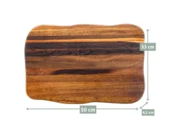 Discount holz4home La Madera Schneidebrett Premium aus Eiche Steakbrett Küchenbrett Dunkel
