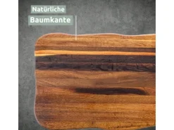 Discount holz4home La Madera Schneidebrett Premium aus Eiche Steakbrett Küchenbrett Dunkel