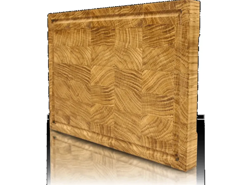 Outlet holz4home Premium Schneidebrett Stirnholz aus Eiche S